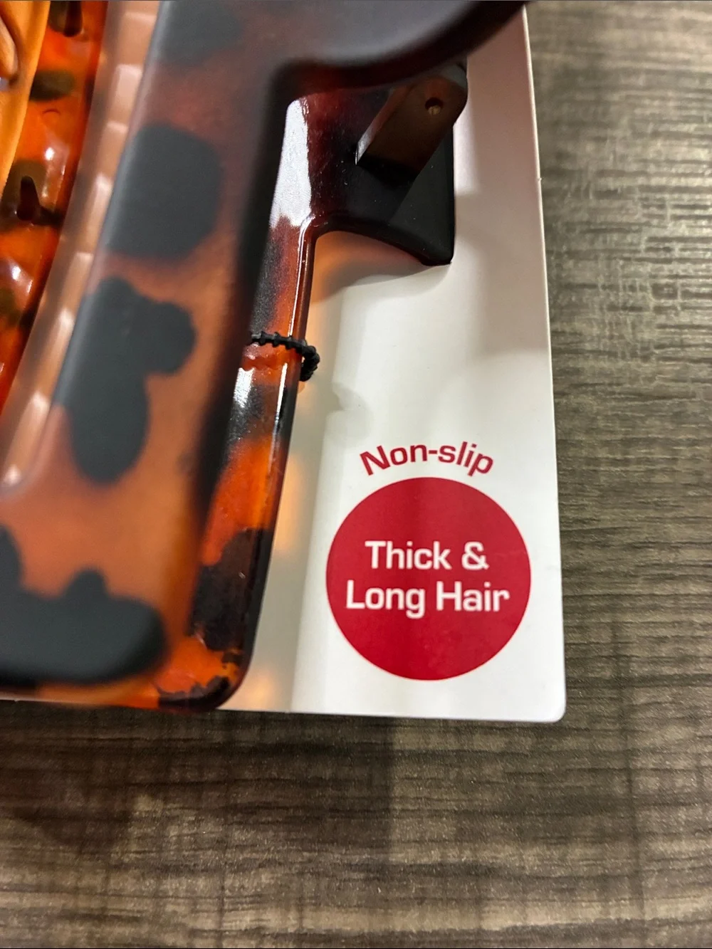 Red Matte Large Tortoiseshell Hair Clip - Red Brand